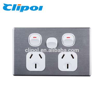 Australia double pole USB powerpoint with double port wall socket