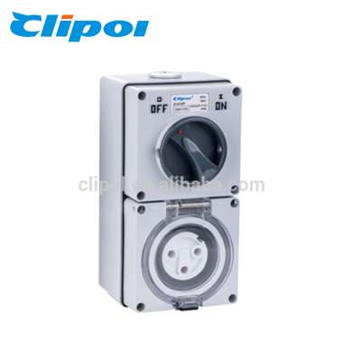 3 Round Pin 20A Australia IP56 Waterproof Combination Switch Socket