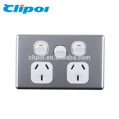 SAA approved 10A 250V electric wall switches and sockets double powerpoint